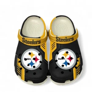 Pittsburgh Steelers NFL Crocs NFL20123124001, Gift For Fan Pittsburgh Steelers - White