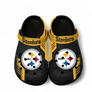 Pittsburgh Steelers NFL Crocs NFL20123124001, Gift For Fan Pittsburgh Steelers - Black