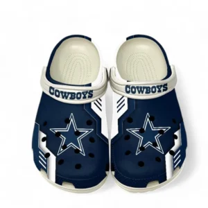 Dallas Cowboys NFL Crocs NFL20123124002, Gift For Fan Dallas Cowboys - White