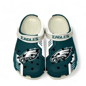 Philadelphia Eagles NFL Crocs NFL20123124003, Gift For Fan Philadelphia Eagles - White
