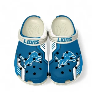 Detroit Lions NFL Crocs NFL20123124009, Gift For Fan Detroit Lions - White