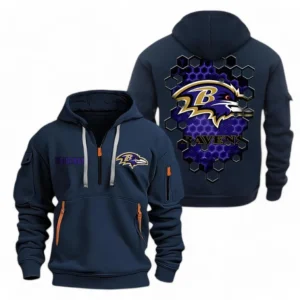 Baltimore Ravens NFL Hoodie Half Zipper NFL24123024340, Gift For Fan Baltimore Ravens - Navy