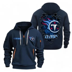 Tennessee Titans NFL Hoodie Half Zipper NFL24123024344, Gift For Fan Tennessee Titans - Navy