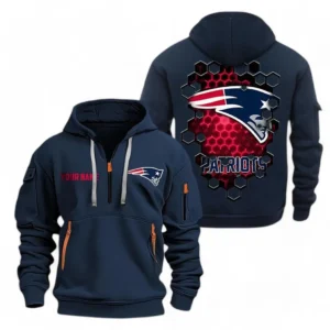 New England Patriots NFL Hoodie Half Zipper NFL24123024350, Gift For Fan New England Patriots - Navy