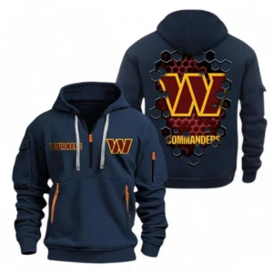 Washington Commanders NFL Hoodie Half Zipper NFL24123024358, Gift For Fan Washington Commanders - Navy