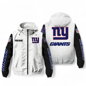 New York Giants NFL Windbreaker Jacket NFL29122824339, Gift For Fan New York Giants - White