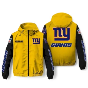 New York Giants NFL Windbreaker Jacket NFL29122824339, Gift For Fan New York Giants - Yellow