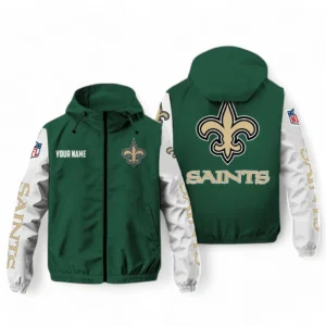 New Orleans Saints NFL Windbreaker Jacket NFL29122824340, Gift For Fan New Orleans Saints - Green