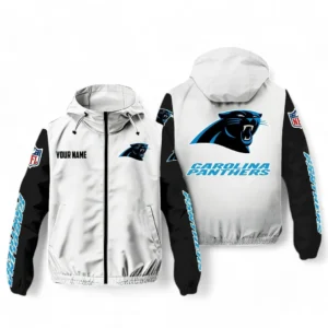 Carolina Panthers NFL Windbreaker Jacket NFL29122824342, Gift For Fan Carolina Panthers - White