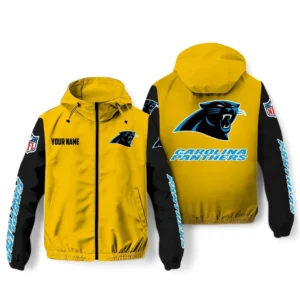 Carolina Panthers NFL Windbreaker Jacket NFL29122824342, Gift For Fan Carolina Panthers - Yellow