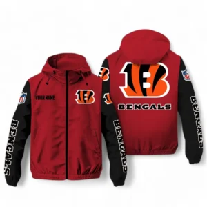 Cincinnati Bengals NFL Windbreaker Jacket NFL29122824344, Gift For Fan Cincinnati Bengals - Red Black