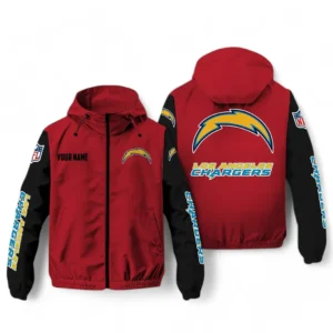Los Angeles Chargers NFL Windbreaker Jacket NFL29122824346, Gift For Fan Los Angeles Chargers - Red Black