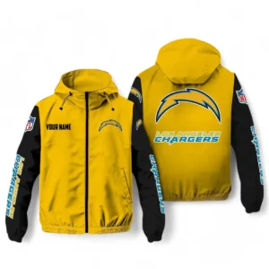 Los Angeles Chargers NFL Windbreaker Jacket NFL29122824346, Gift For Fan Los Angeles Chargers - Yellow