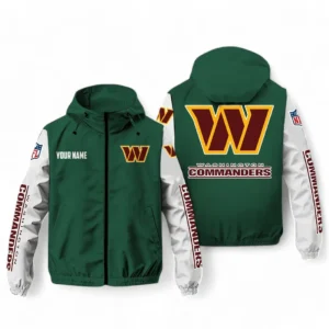 Washington Commanders NFL Windbreaker Jacket NFL29122824347, Gift For Fan Washington Commanders - Green