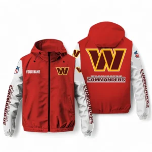 Washington Commanders NFL Windbreaker Jacket NFL29122824347, Gift For Fan Washington Commanders - Red
