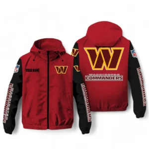 Washington Commanders NFL Windbreaker Jacket NFL29122824347, Gift For Fan Washington Commanders - Red Black
