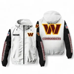 Washington Commanders NFL Windbreaker Jacket NFL29122824347, Gift For Fan Washington Commanders - White