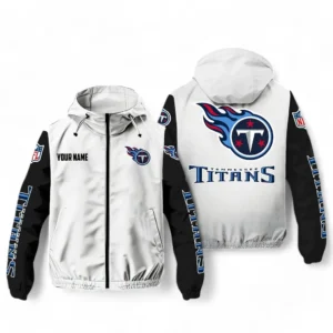 Tennessee Titans NFL Windbreaker Jacket NFL29122824348, Gift For Fan Tennessee Titans - White