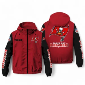Tampa Bay Buccaneers NFL Windbreaker Jacket NFL29122824349, Gift For Fan Tampa Bay Buccaneers - Red Black