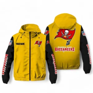 Tampa Bay Buccaneers NFL Windbreaker Jacket NFL29122824349, Gift For Fan Tampa Bay Buccaneers - Yellow