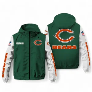 Chicago Bears NFL Windbreaker Jacket NFL29122824350, Gift For Fan Chicago Bears - Green