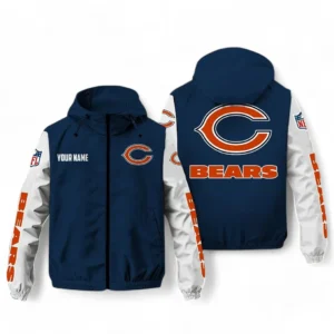 Chicago Bears NFL Windbreaker Jacket NFL29122824350, Gift For Fan Chicago Bears - Navy