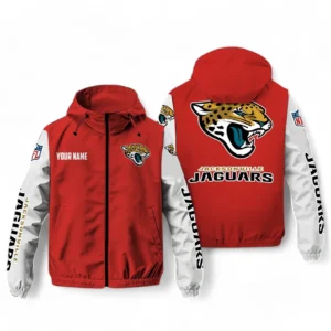 Jacksonville Jaguars NFL Windbreaker Jacket NFL29122824351, Gift For Fan Jacksonville Jaguars - Red