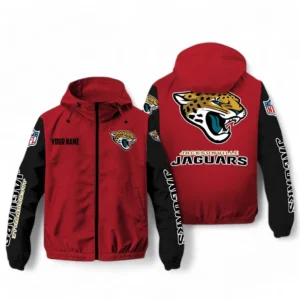 Jacksonville Jaguars NFL Windbreaker Jacket NFL29122824351, Gift For Fan Jacksonville Jaguars - Red Black