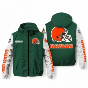 Cleveland Browns NFL Windbreaker Jacket NFL29122824354, Gift For Fan Cleveland Browns - Green