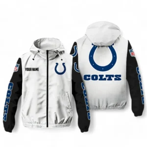 Indianapolis Colts NFL Windbreaker Jacket NFL29122824355, Gift For Fan Indianapolis Colts - White