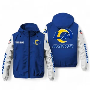 Los Angeles Rams NFL Windbreaker Jacket NFL29122824356, Gift For Fan Los Angeles Rams - Blue