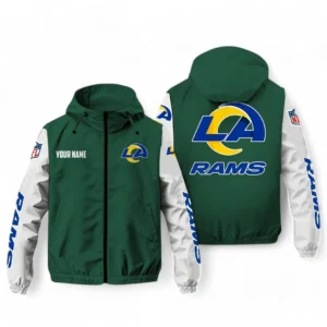 Los Angeles Rams NFL Windbreaker Jacket NFL29122824356, Gift For Fan Los Angeles Rams - Green