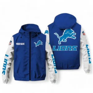 Detroit Lions NFL Windbreaker Jacket NFL29122824357, Gift For Fan Detroit Lions - Blue
