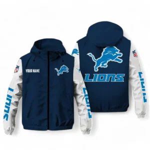 Detroit Lions NFL Windbreaker Jacket NFL29122824357, Gift For Fan Detroit Lions - Navy