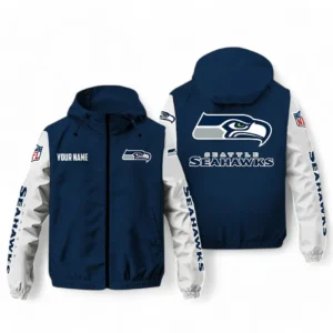 Seattle Seahawks NFL Windbreaker Jacket NFL29122824358, Gift For Fan Seattle Seahawks - Navy