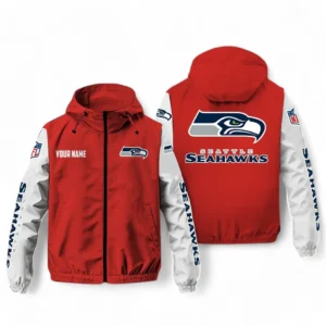Seattle Seahawks NFL Windbreaker Jacket NFL29122824358, Gift For Fan Seattle Seahawks - Red