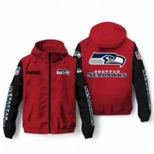 Seattle Seahawks NFL Windbreaker Jacket NFL29122824358, Gift For Fan Seattle Seahawks - Red Black