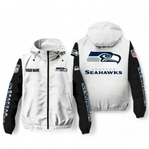 Seattle Seahawks NFL Windbreaker Jacket NFL29122824358, Gift For Fan Seattle Seahawks - White