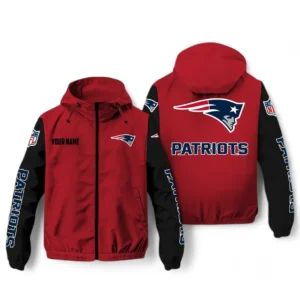 New England Patriots NFL Windbreaker Jacket NFL29122824360, Gift For Fan New England Patriots - Red Black