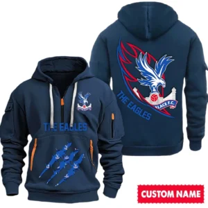 Crystal Palace EPL Hoodie Half Zipper SPO0120007, Gift For Fan Crystal Palace - Navy