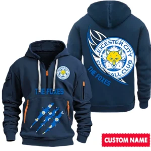 Leicester City EPL Hoodie Half Zipper SPO0120011, Gift For Fan Leicester City - Navy