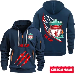 Liverpool EPL Hoodie Half Zipper SPO0120012, Gift For Fan Liverpool - Navy