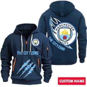 Manchester City EPL Hoodie Half Zipper SPO0120013, Gift For Fan Manchester City - Navy
