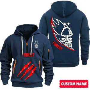 Nottingham Forest EPL Hoodie Half Zipper SPO0120016, Gift For Fan Nottingham Forest - Navy