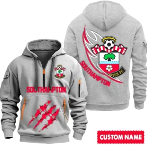 Southampton EPL Hoodie Half Zipper SPO0120017, Gift For Fan Southampton - Gray