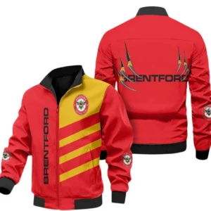 Brentford EPL Stand Collar Jacket SPO0220004, Gift For Fan Brentford