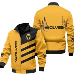 Wolverhampton Wanderers EPL Stand Collar Jacket SPO0220020, Gift For Fan Wolverhampton Wanderers