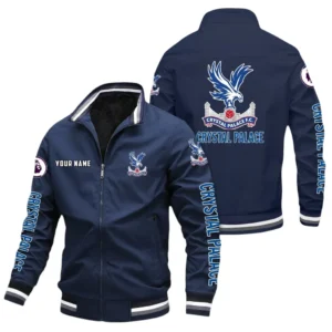 Crystal Palace EPL Stand Collar Jacket SPO0420006, Gift For Fan Crystal Palace - Navy