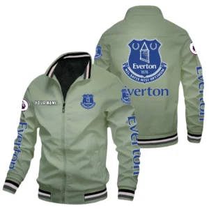 Everton EPL Stand Collar Jacket SPO0420008, Gift For Fan Everton - Bean Green