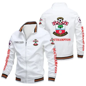 Southampton EPL Stand Collar Jacket SPO0420011, Gift For Fan Southampton - White